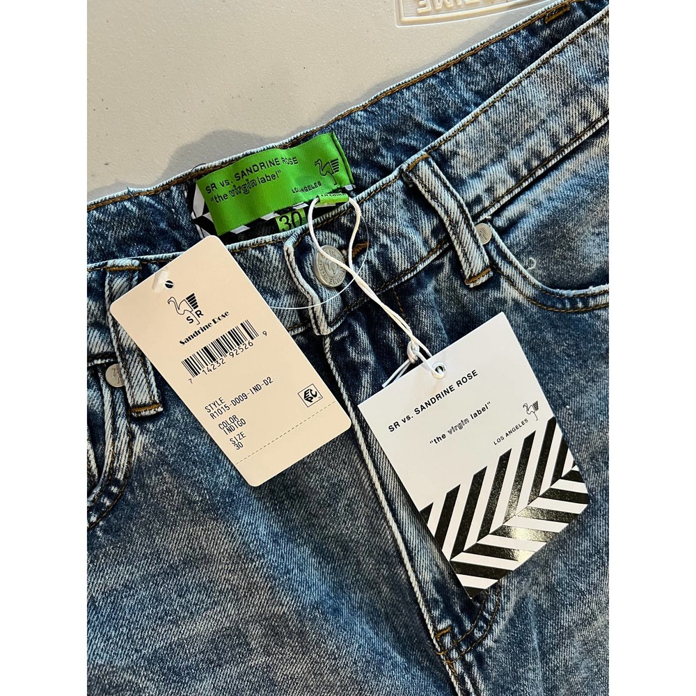 FREE PEOPLE NWT WOMEN'S 30 FREE "THE VIRGIN LABEL" DISTRESSED STRAIGHT LEG JEAN - Picture 6 of 9